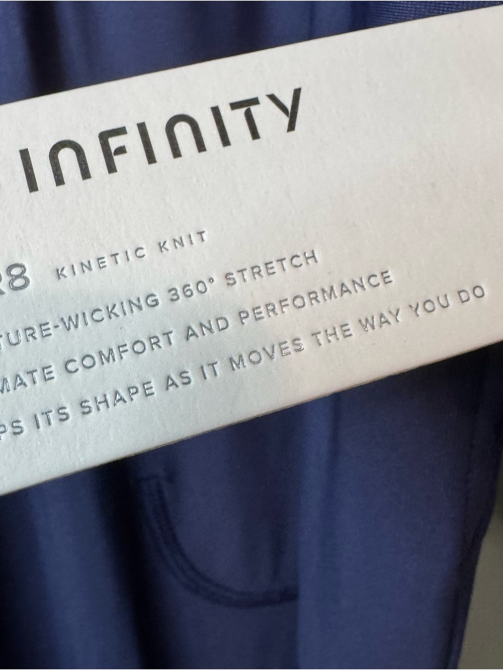 Infinity by Cherokee NWT Navy Kinetic Knit Scrub Pants - Men’s Large - Picture 12 of 16